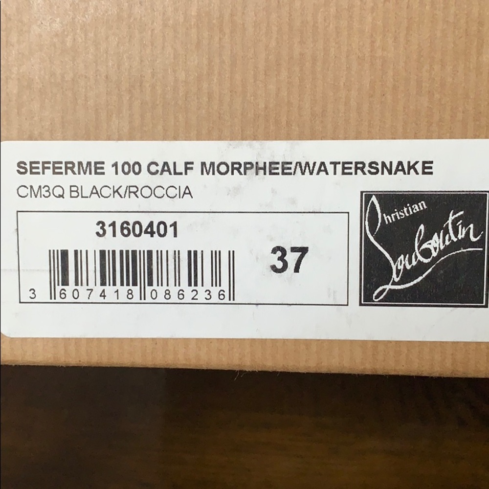 Christian Louboutin 100 Calf Morphee/Watersnake - Picture 4 of 4